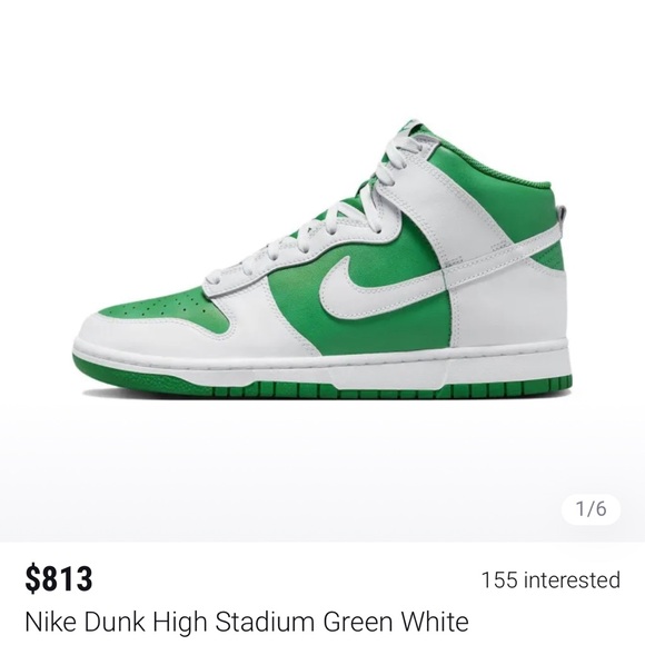 Nike Other - Nike Dunk Hi Retro BTTYS Stadium Green/ White Mens Size 12/ Women’s Size 13.5